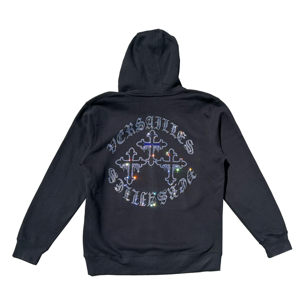 Versailles Motion Cross Rhinestone Zip-Up