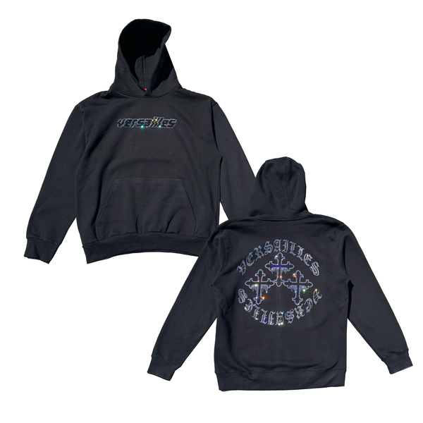 Versailles Motion Cross Rhinestone Urban Hoodie