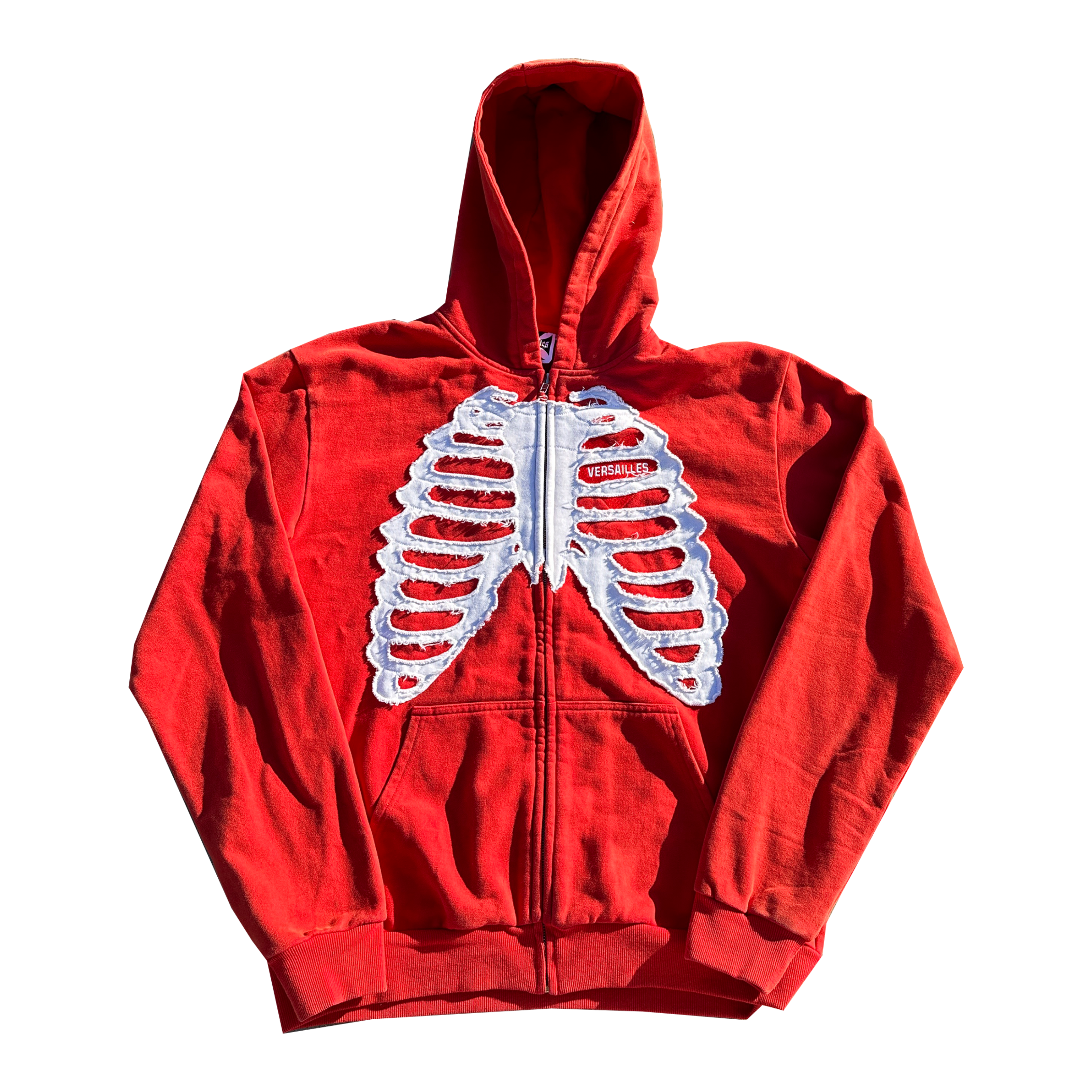 Versailles Stoned Skelly Red Zip-Up