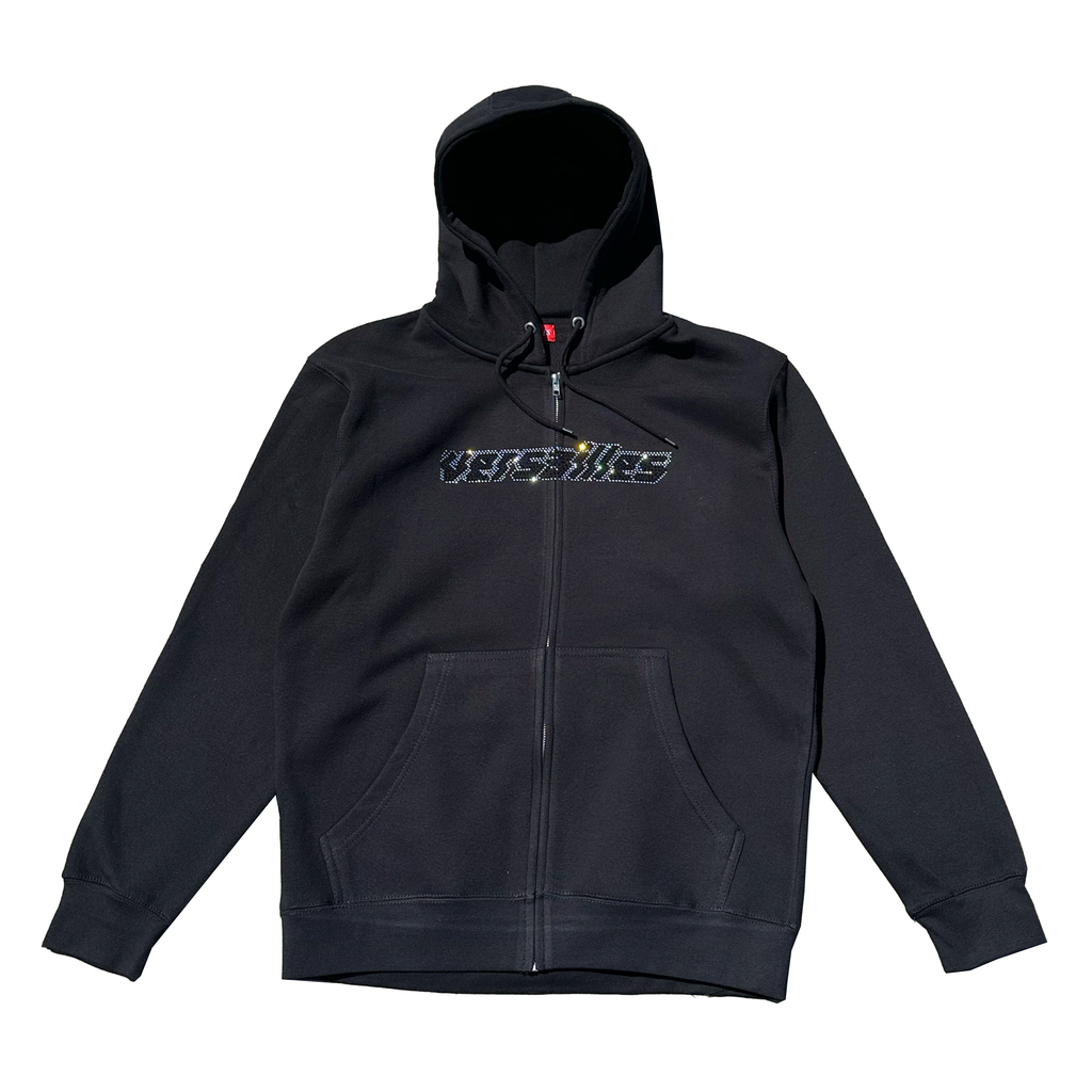 Versailles Motion Cross Rhinestone Zip-Up